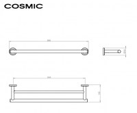 MEDIDAS TOALLERO DOBLE LAVABO ARCHITECT S+ COSMIC